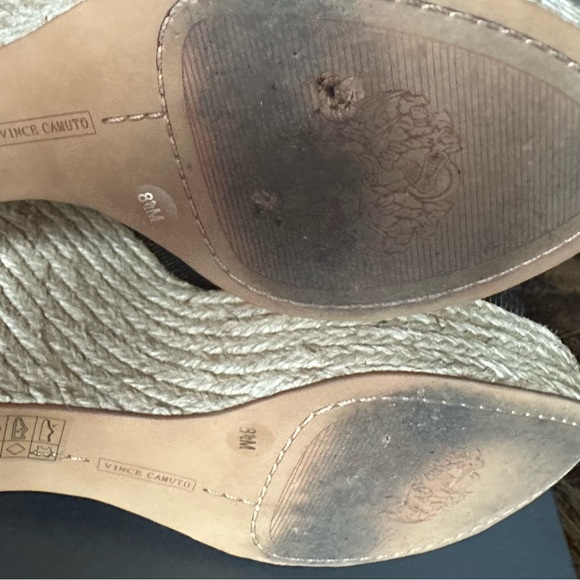 Vince Camuto Black Maurita Espadrille Wedge Platform sandals - Picture 11 of 12